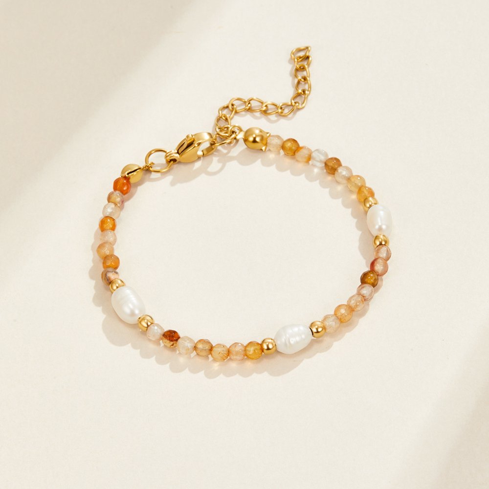 Agata Bead Bracelet