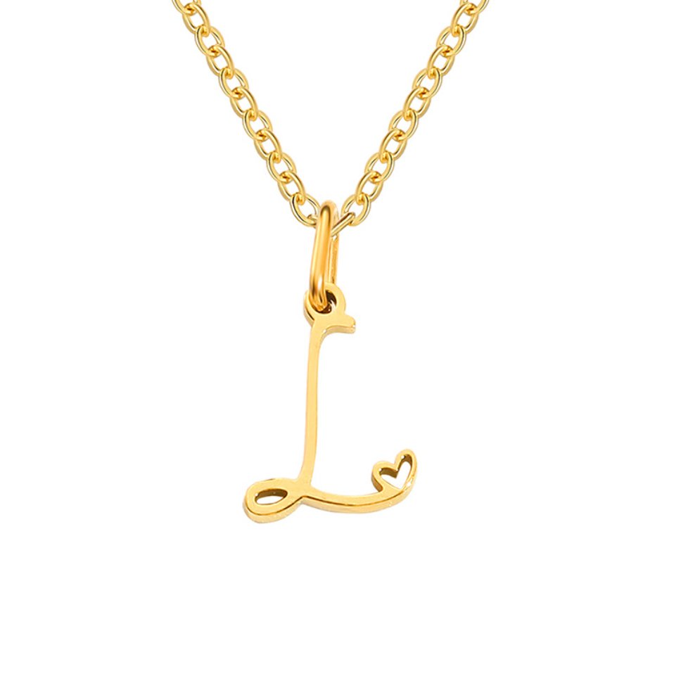 Carina Heart Initial Necklace