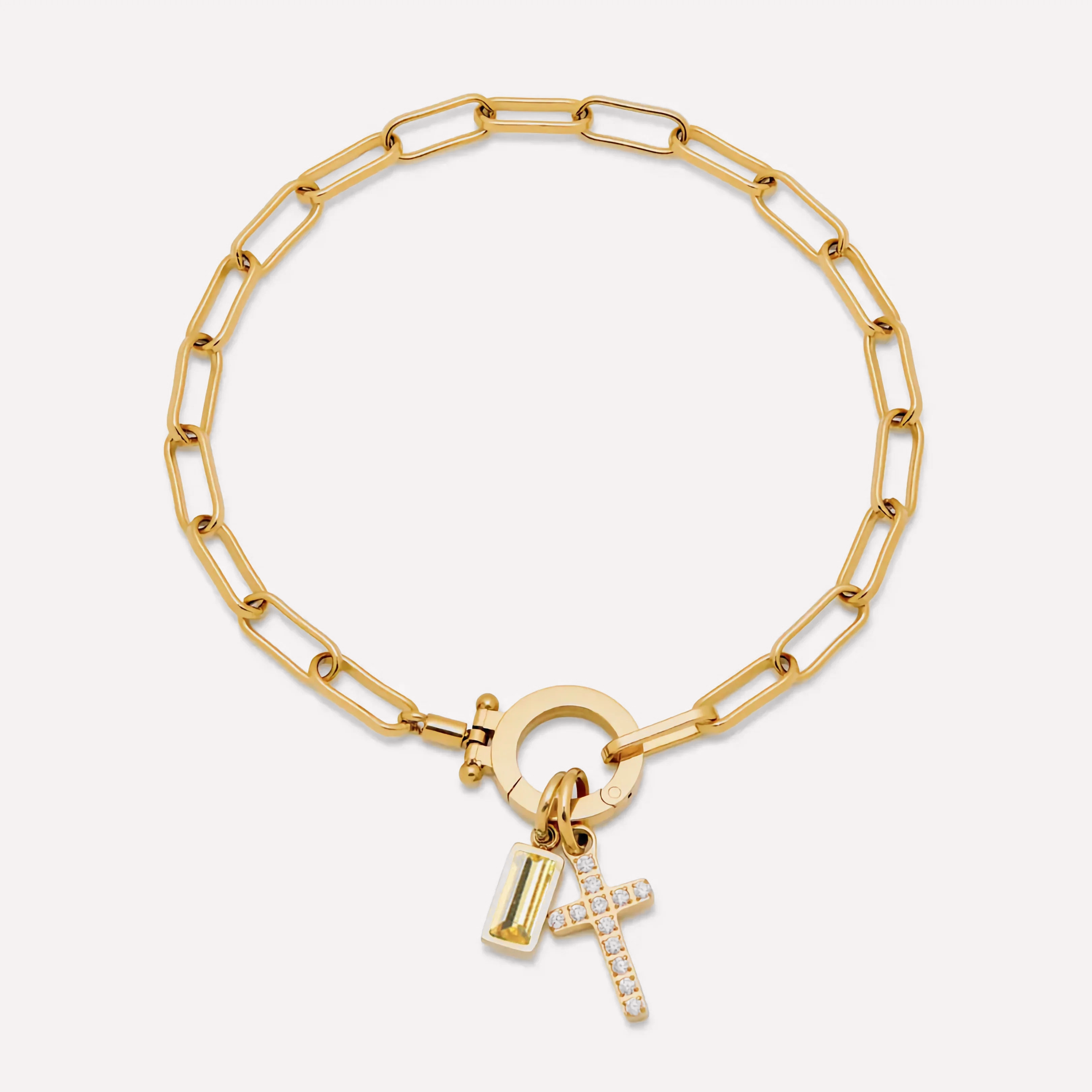 Grazia Birthstone Cross Bracelet — November