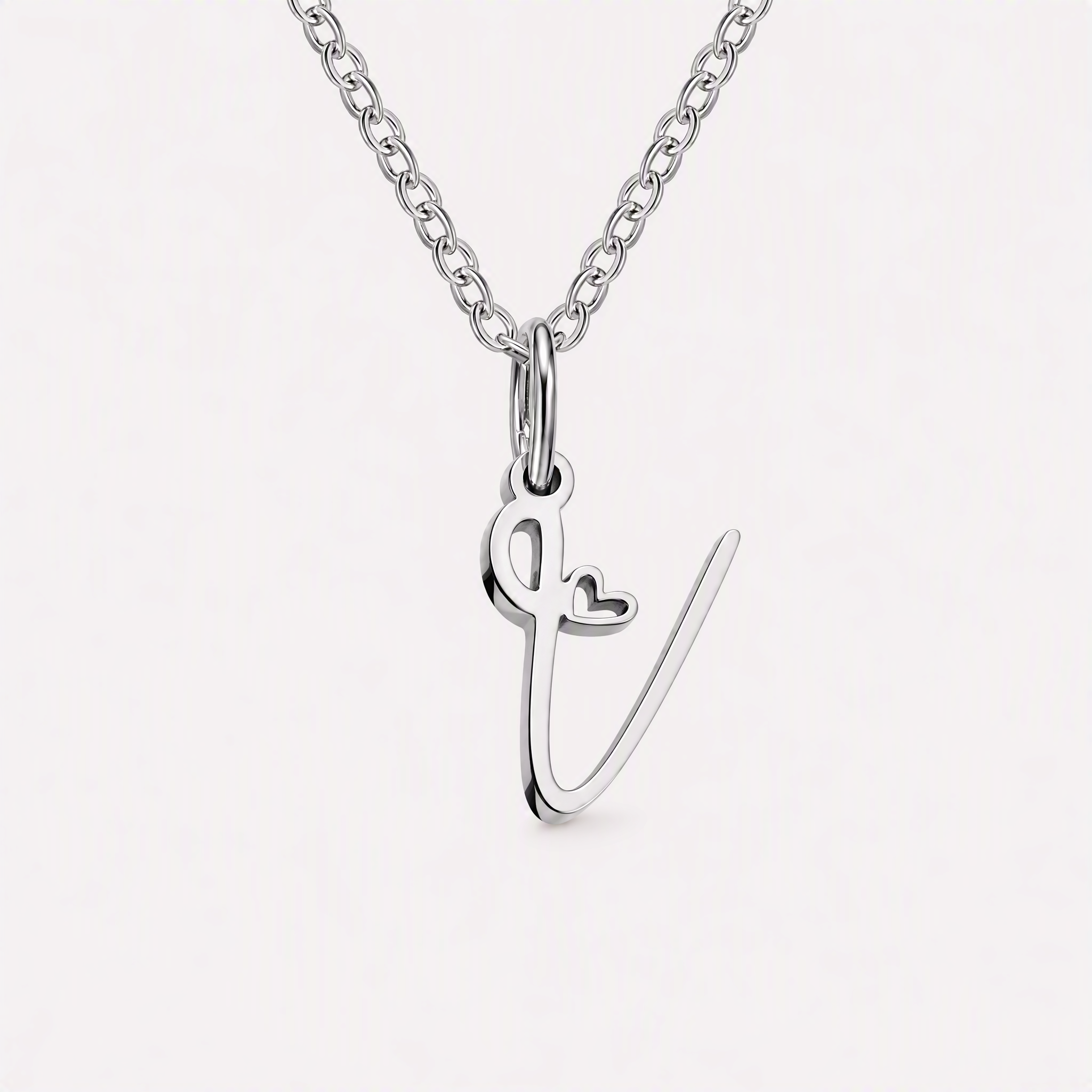 Carina Heart Initial Necklace