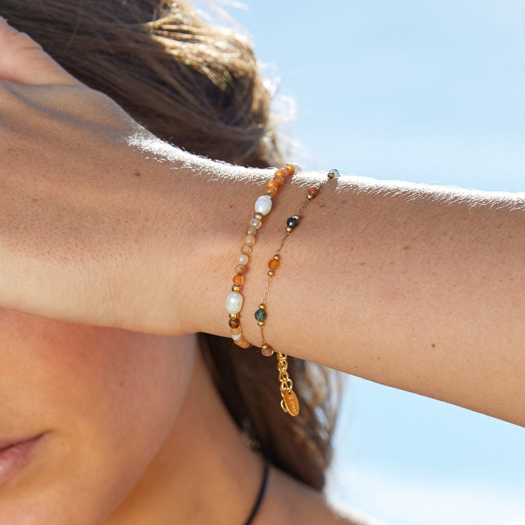Agata Bead Bracelet