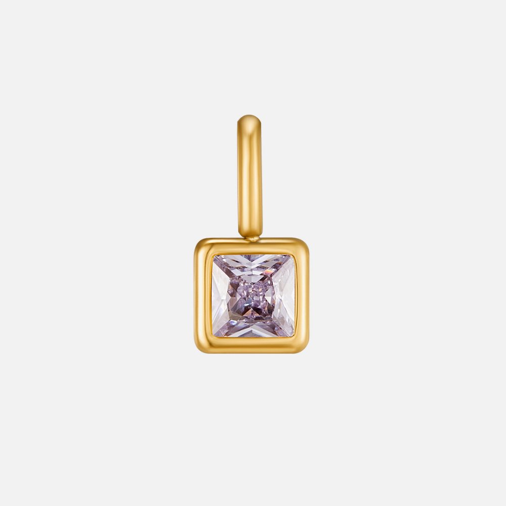 Benedetta Square Birthstone Necklace