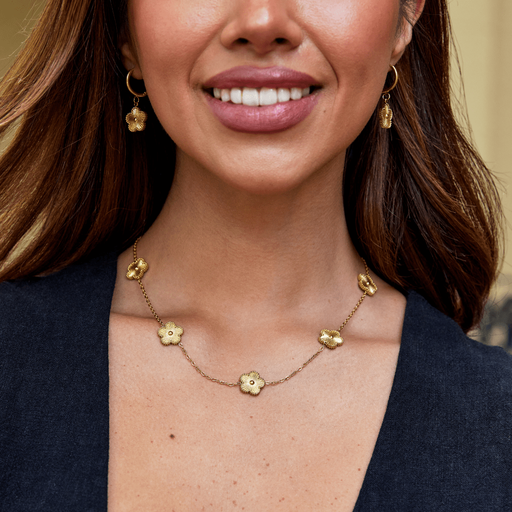 Claudia Clover Cluster Necklace