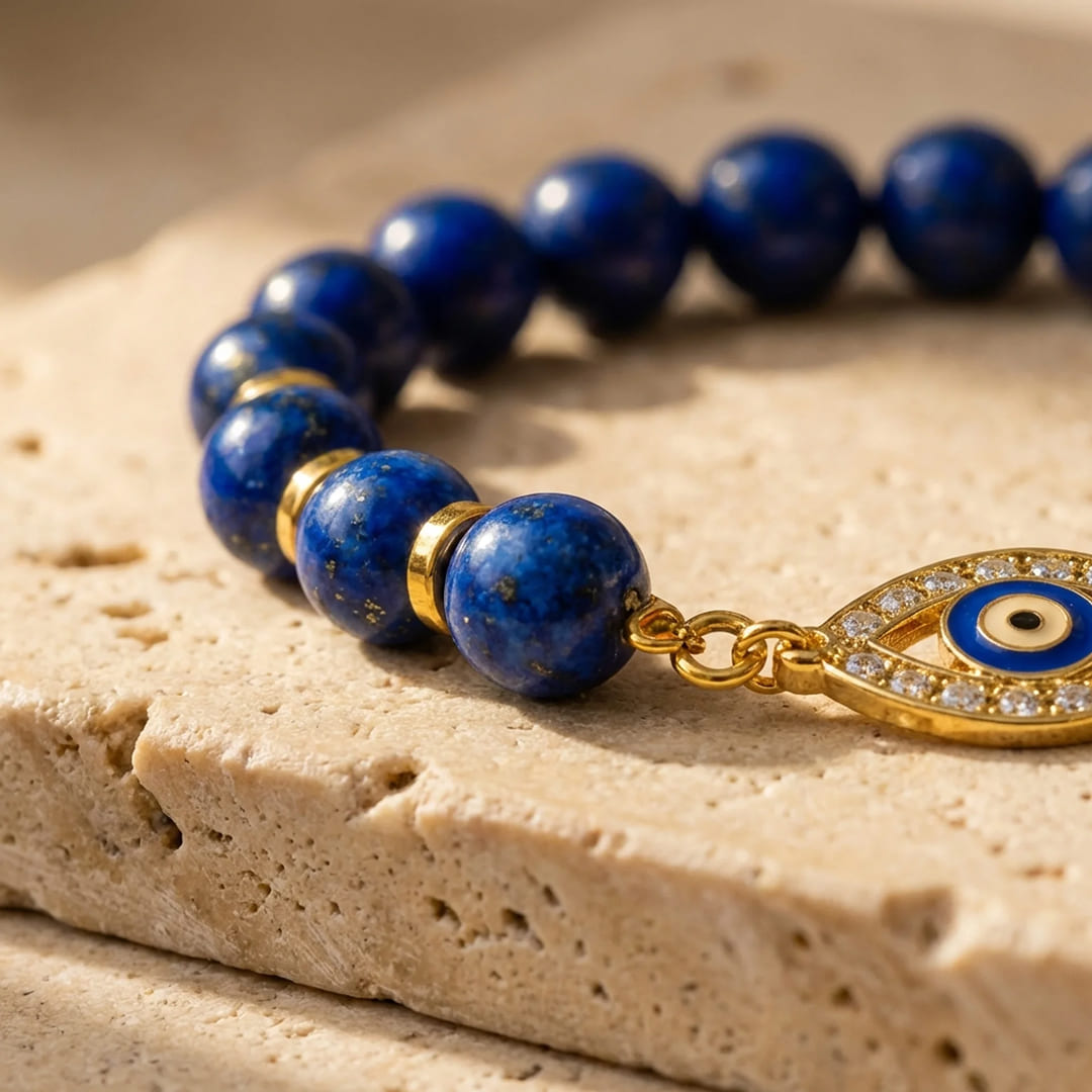 "Gaze of Truth" Bracelet in Lapis Lazuli