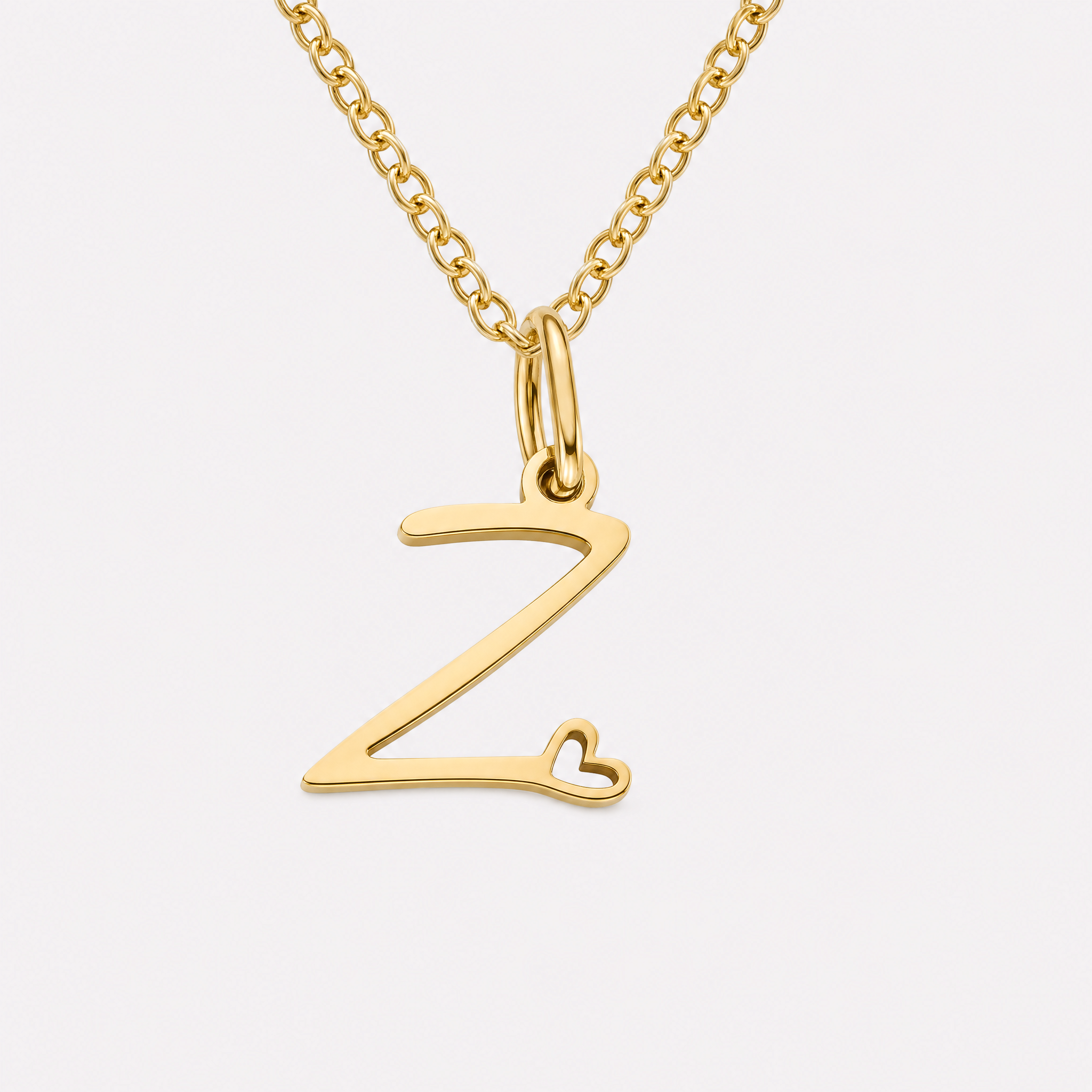 Carina Heart Initial Necklace