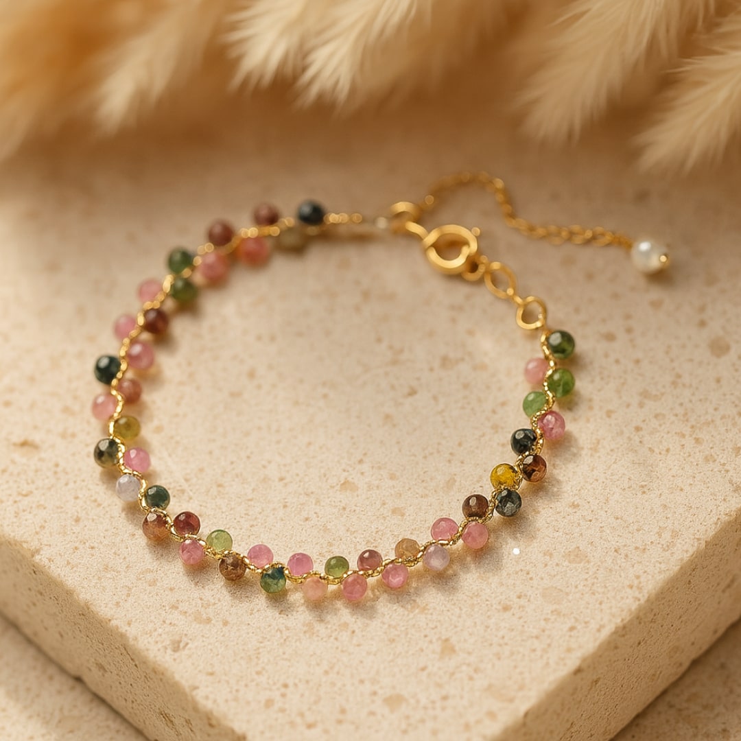 Elegant Bracelet in Multicolor Tourmaline
