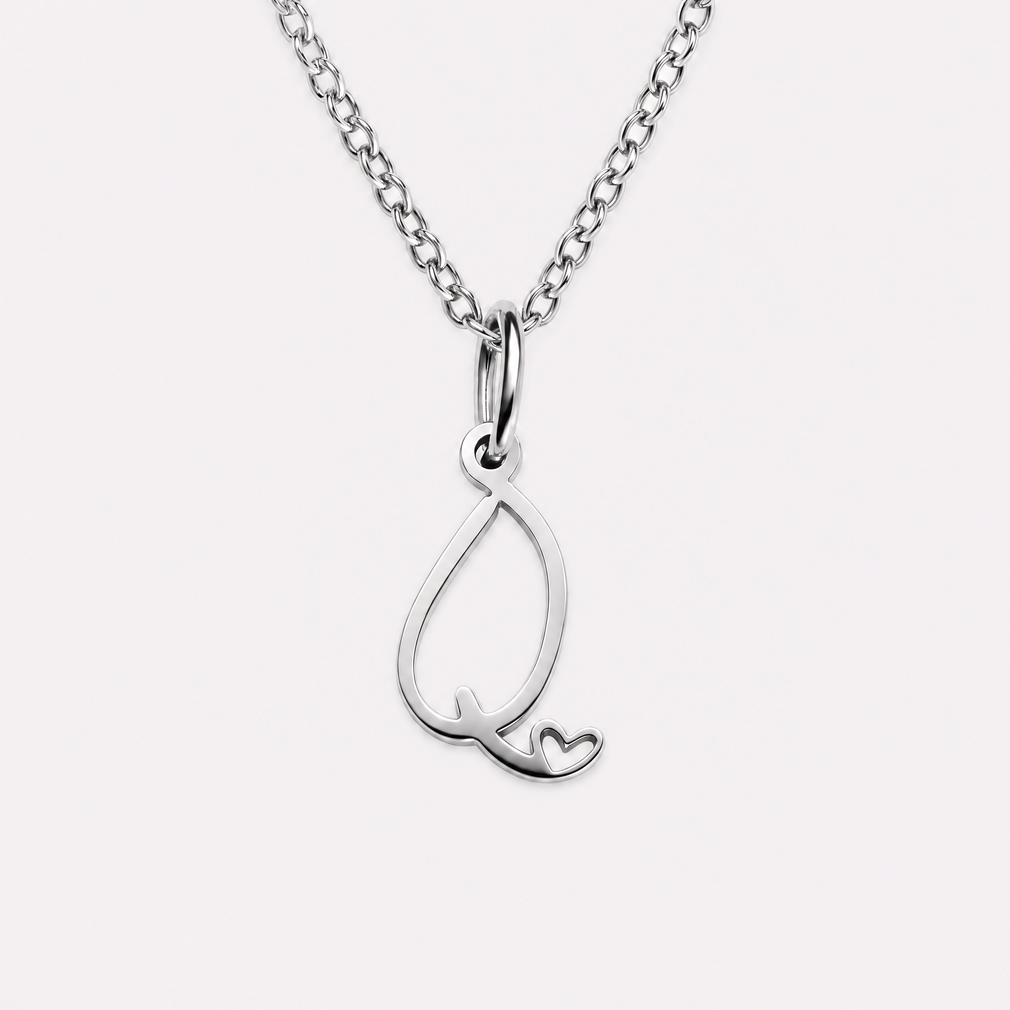 Carina Heart Initial Necklace