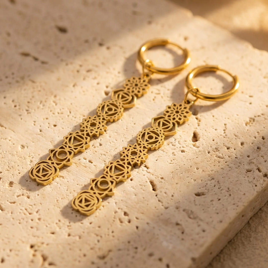 7 Chakra Symbols Earrings