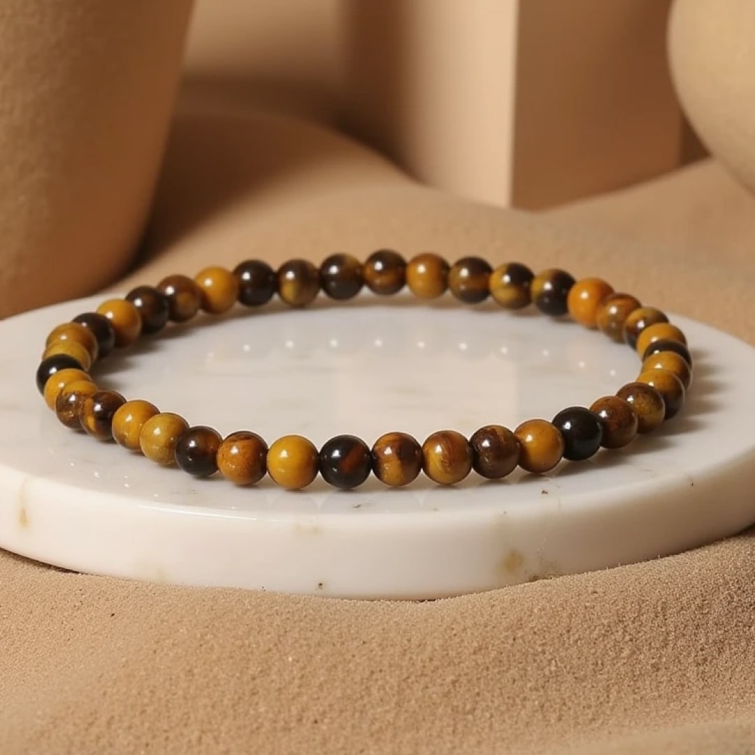Fine 4 mm Stone Bead Bracelet