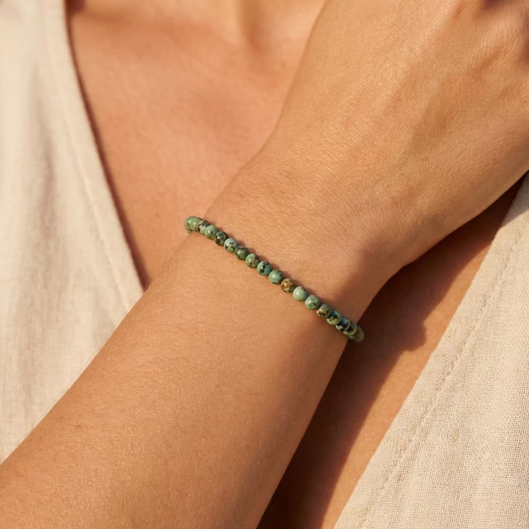 Fine 4 mm Stone Bead Bracelet