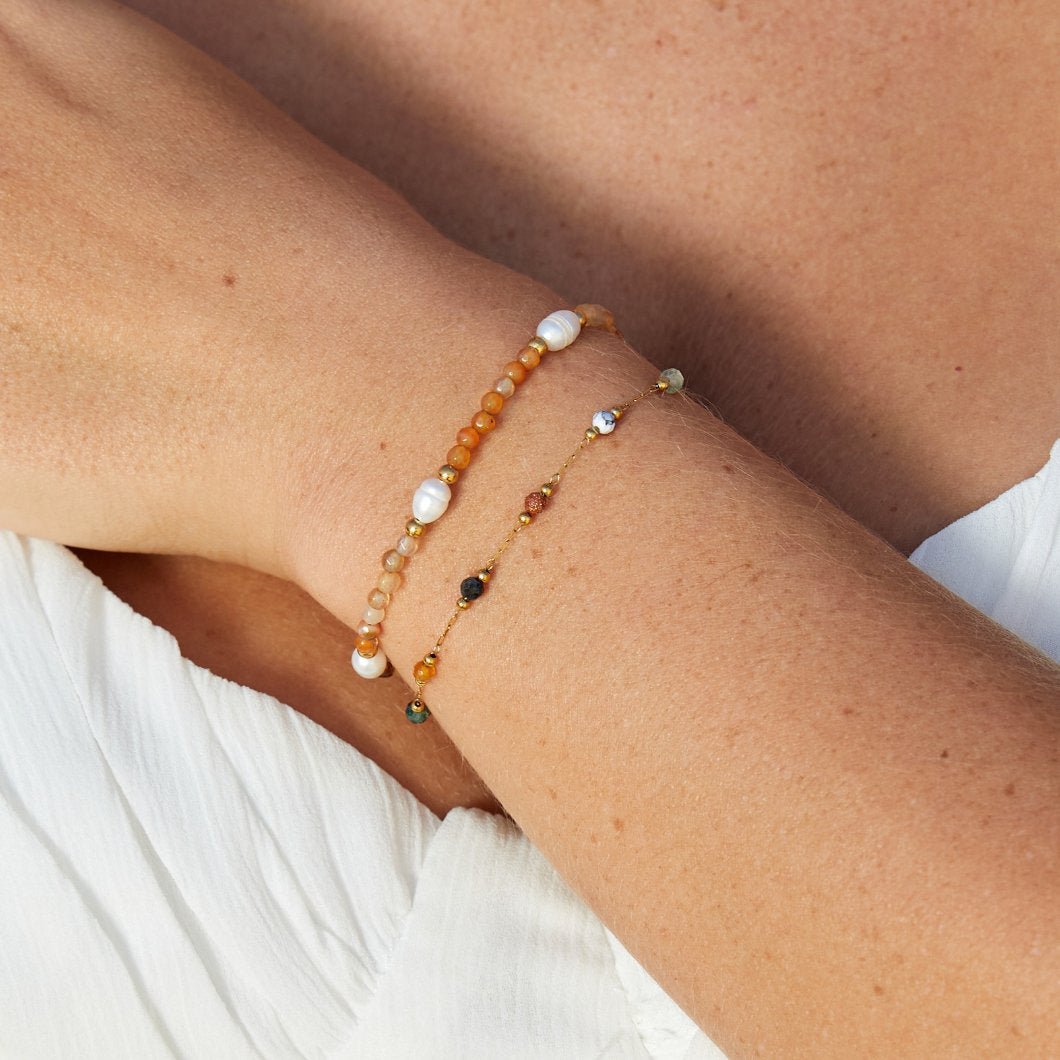 Agata Bead Bracelet