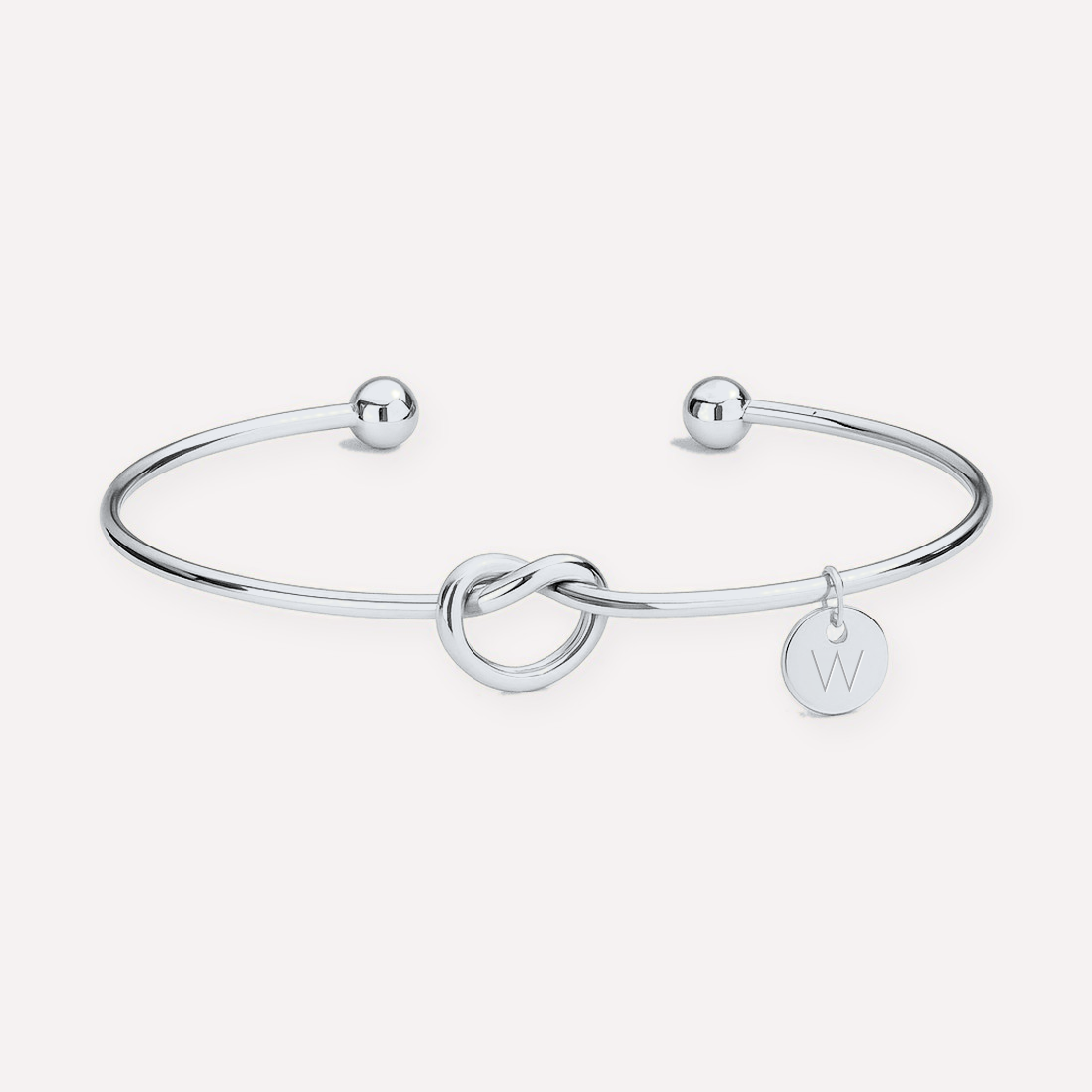 Lisetta Knot Initial Bangle