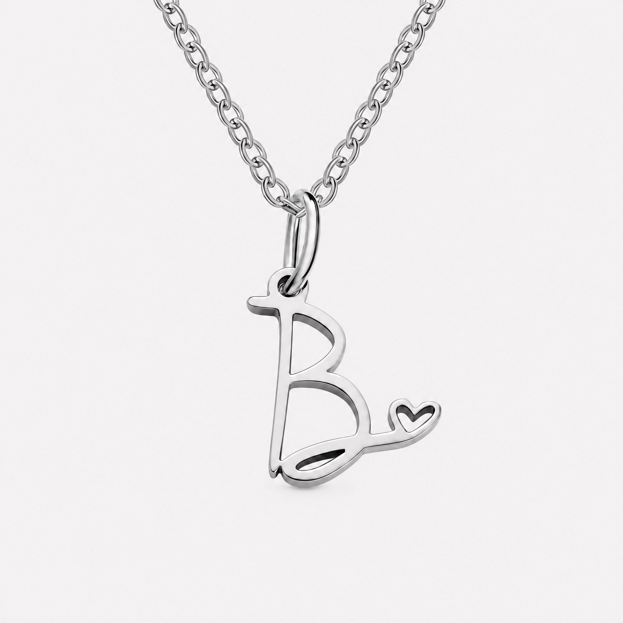 Carina Heart Initial Necklace