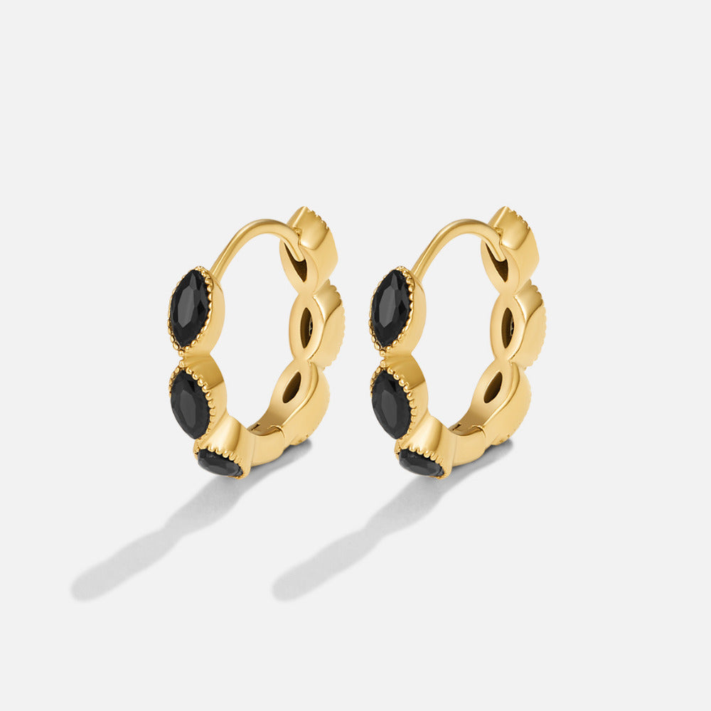 Bruna Onyx Hoops