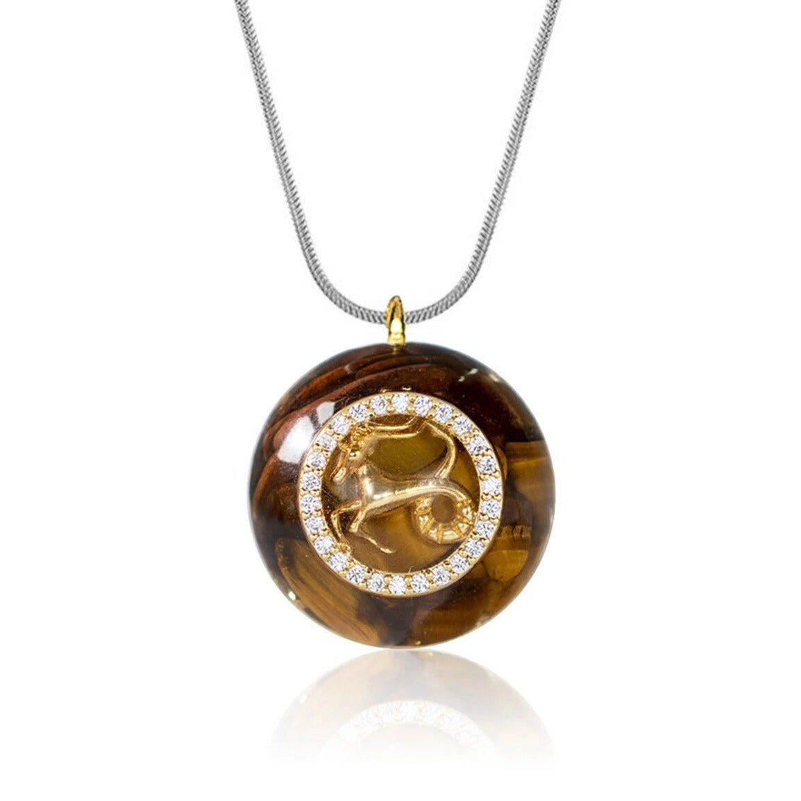 "Astrological Sign" Orgonite Pendant in Stone Chips