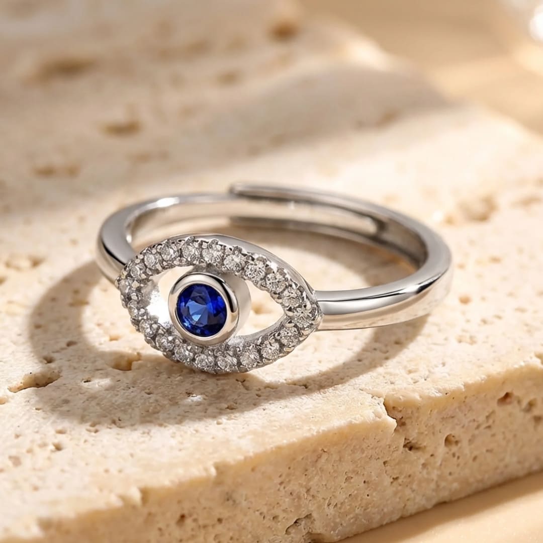 "Blue Eye" Adjustable Ring