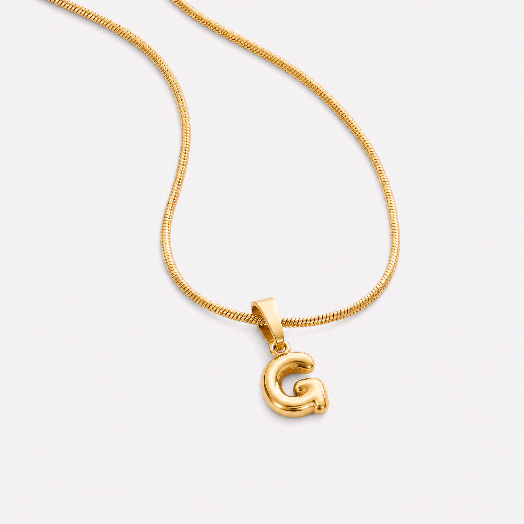 Bettina Bubble Initial Necklace