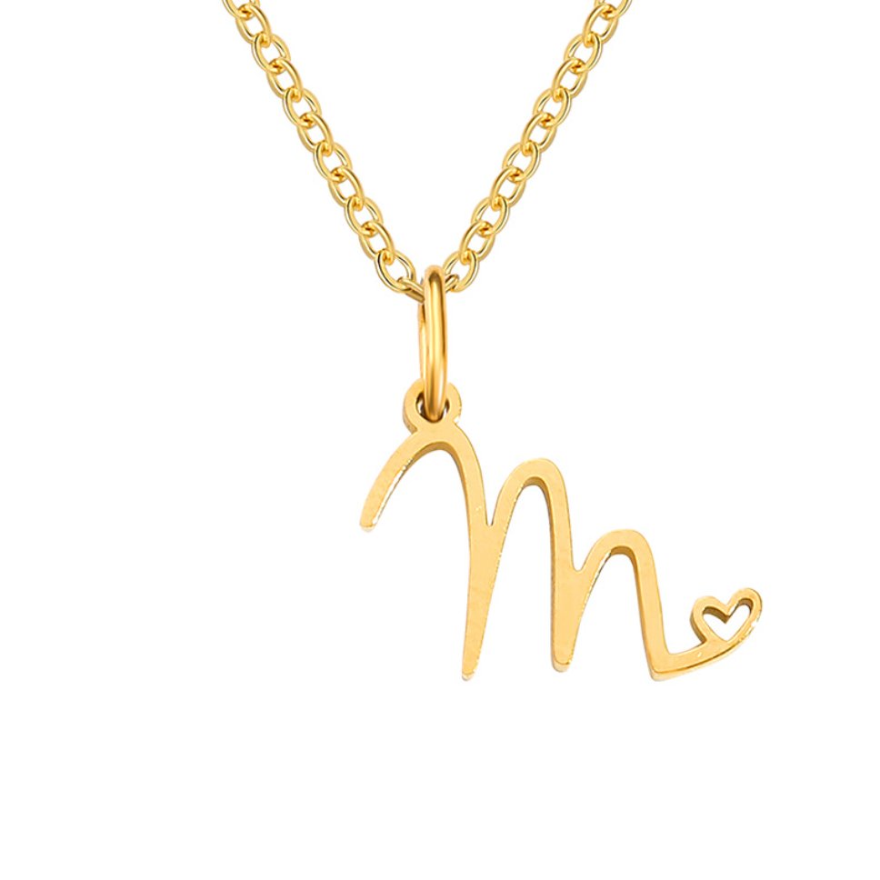 Carina Heart Initial Necklace
