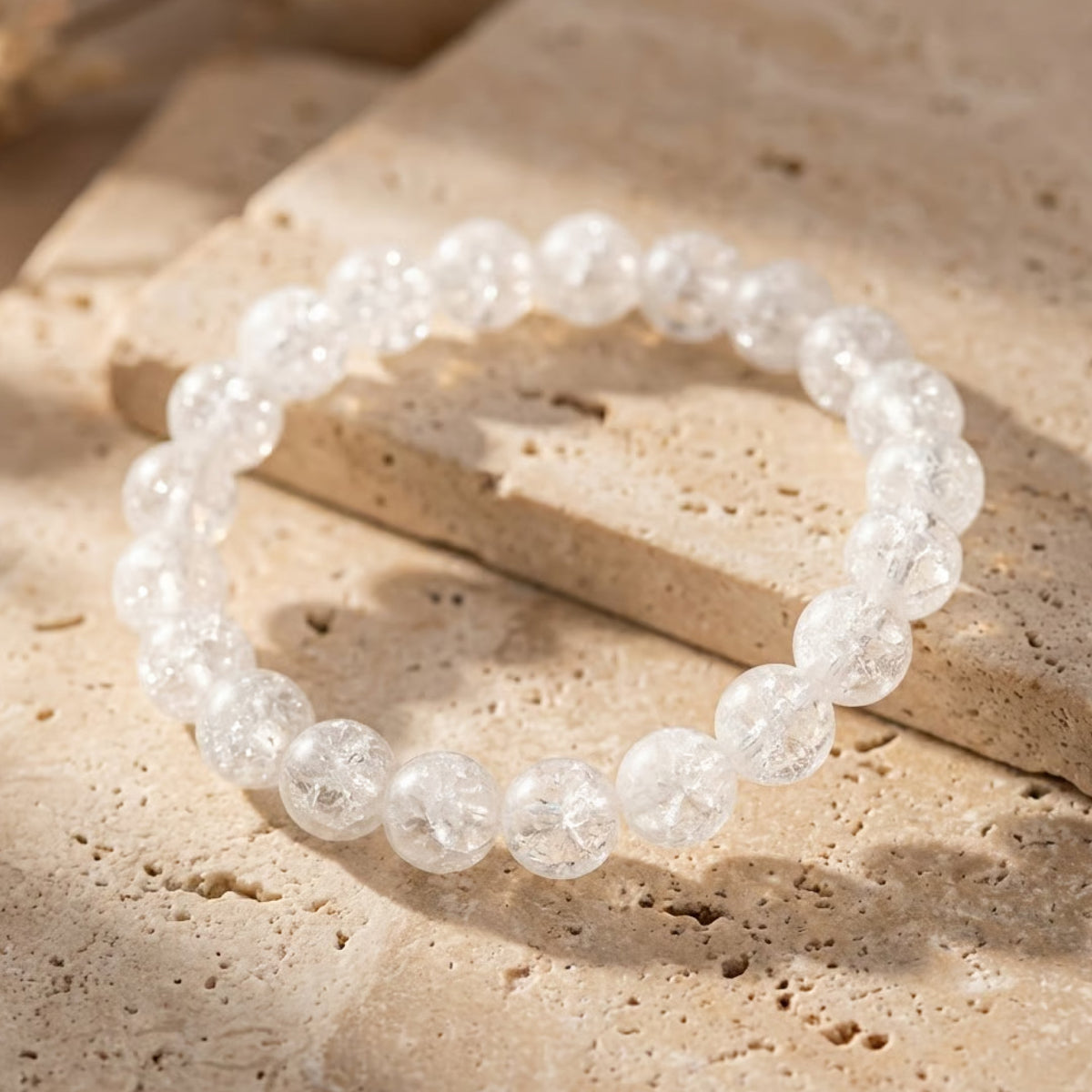 "Shards of Light" Bracelet in Crackled Rock Crystal
