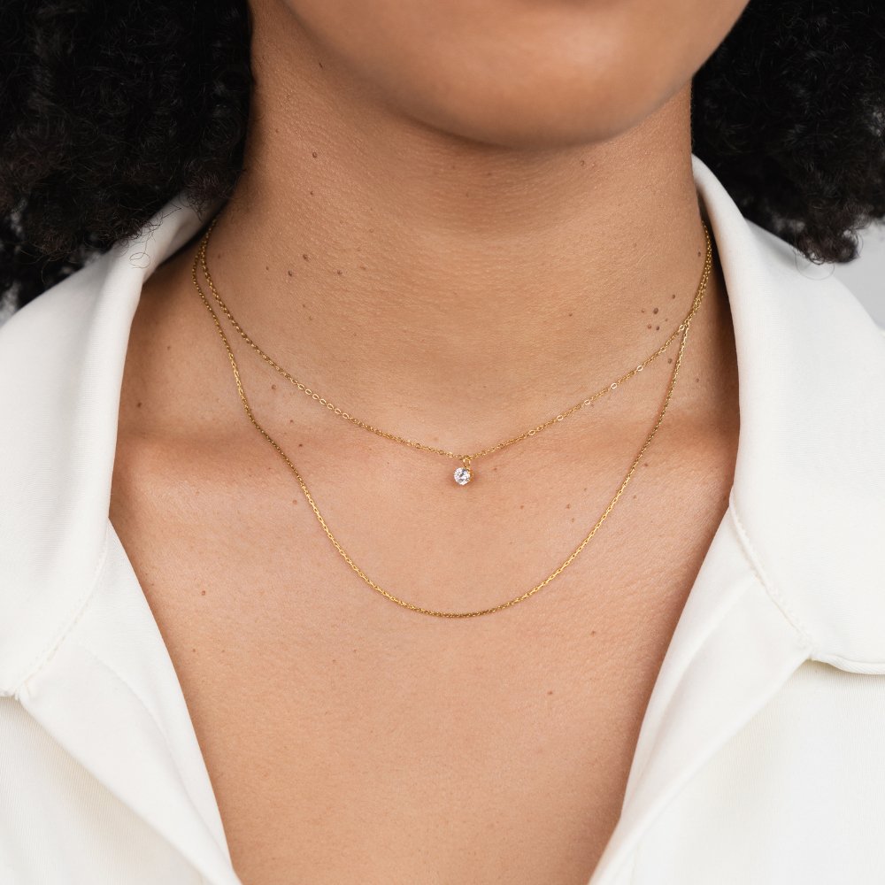 Michela Layered Crystal Necklace