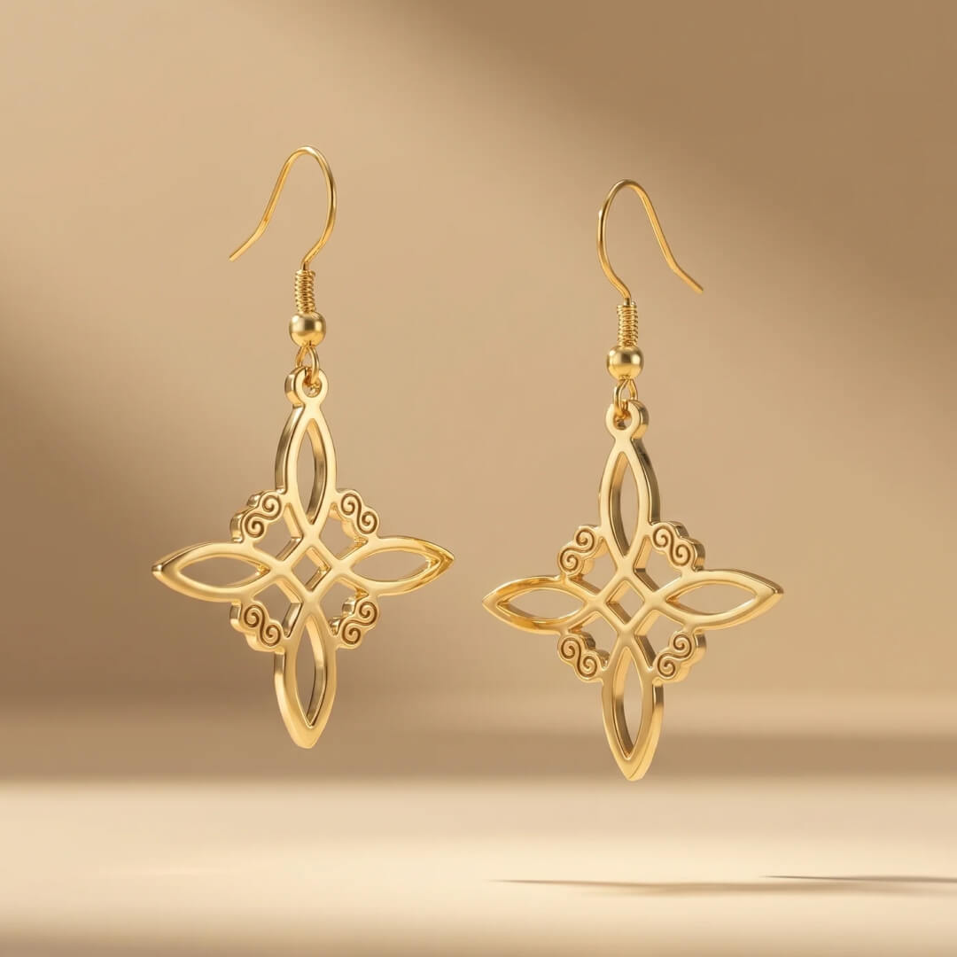"Shield" Earrings in Protection Knot