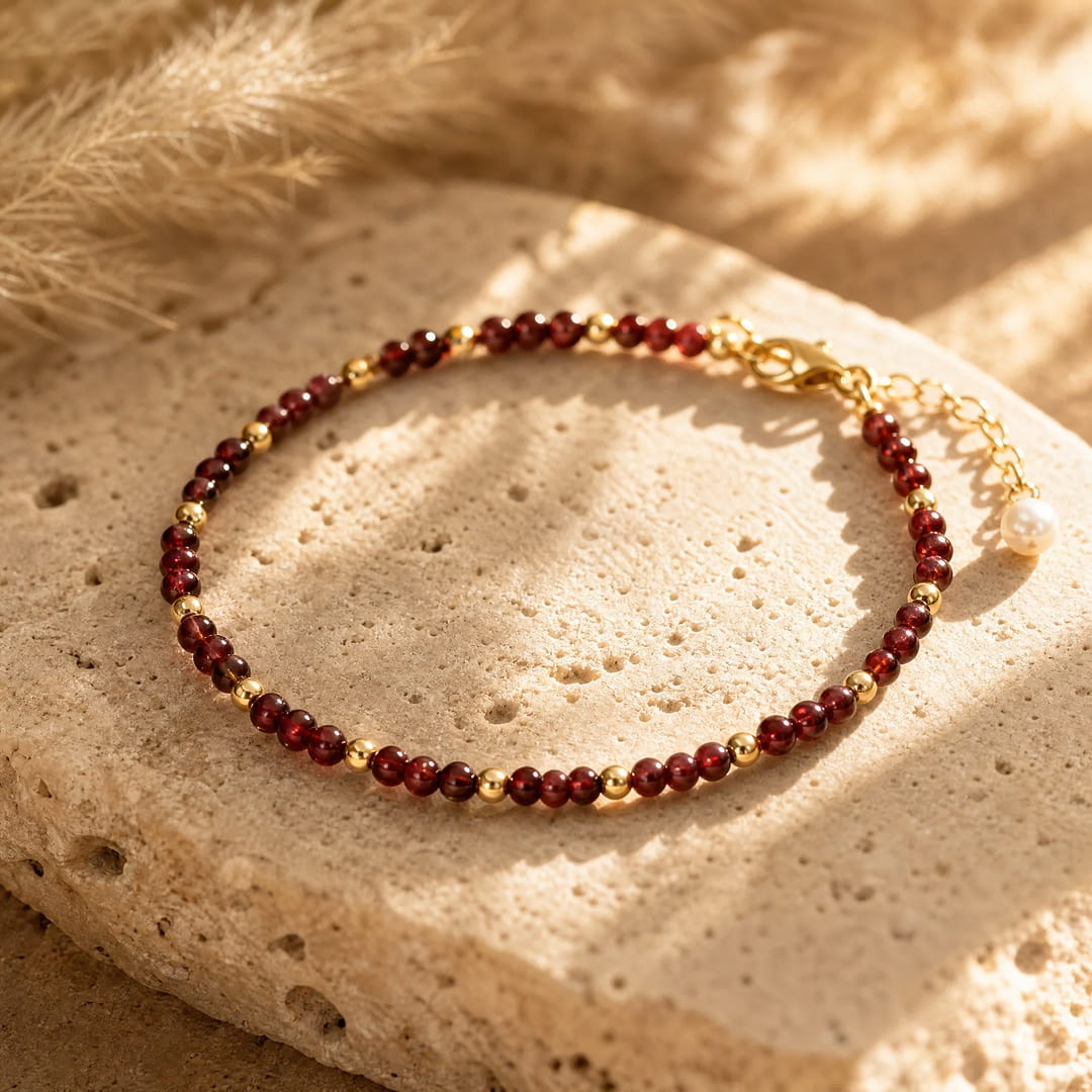"Birth Month" Bracelet in Natural Stone