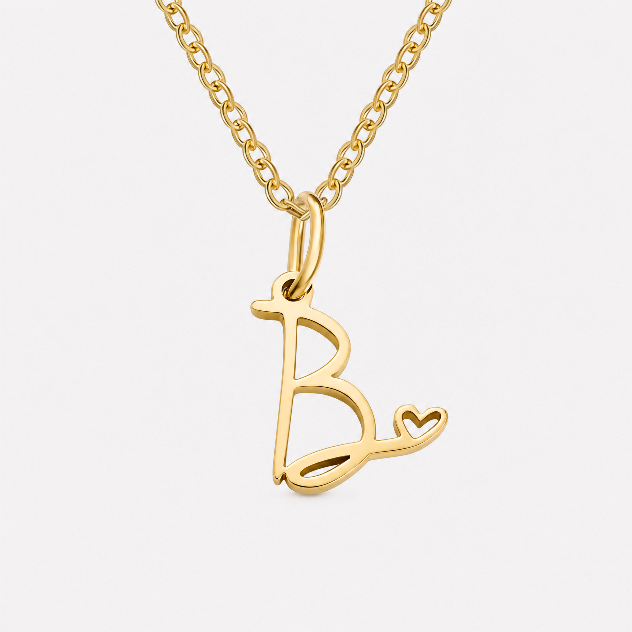 Carina Heart Initial Necklace