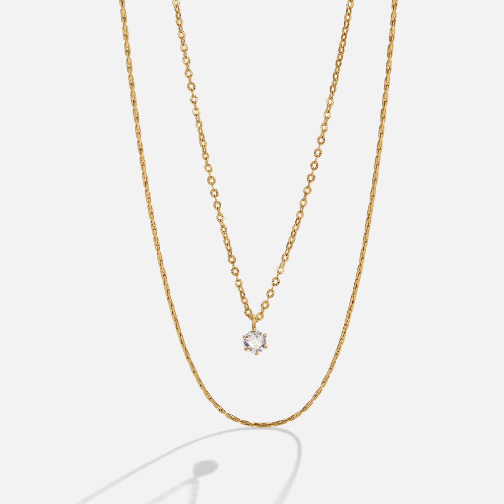 Michela Layered Crystal Necklace