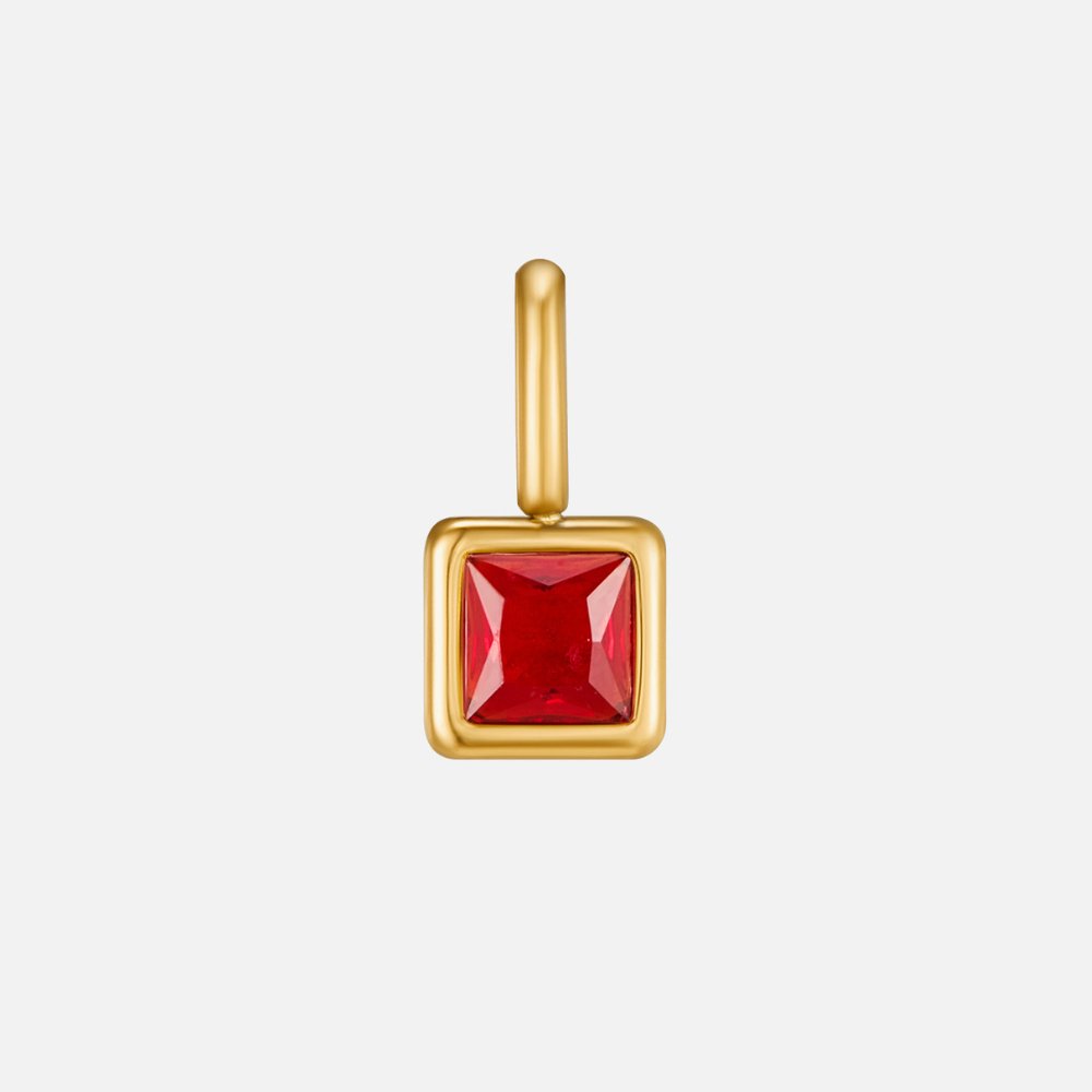 Benedetta Square Birthstone Necklace