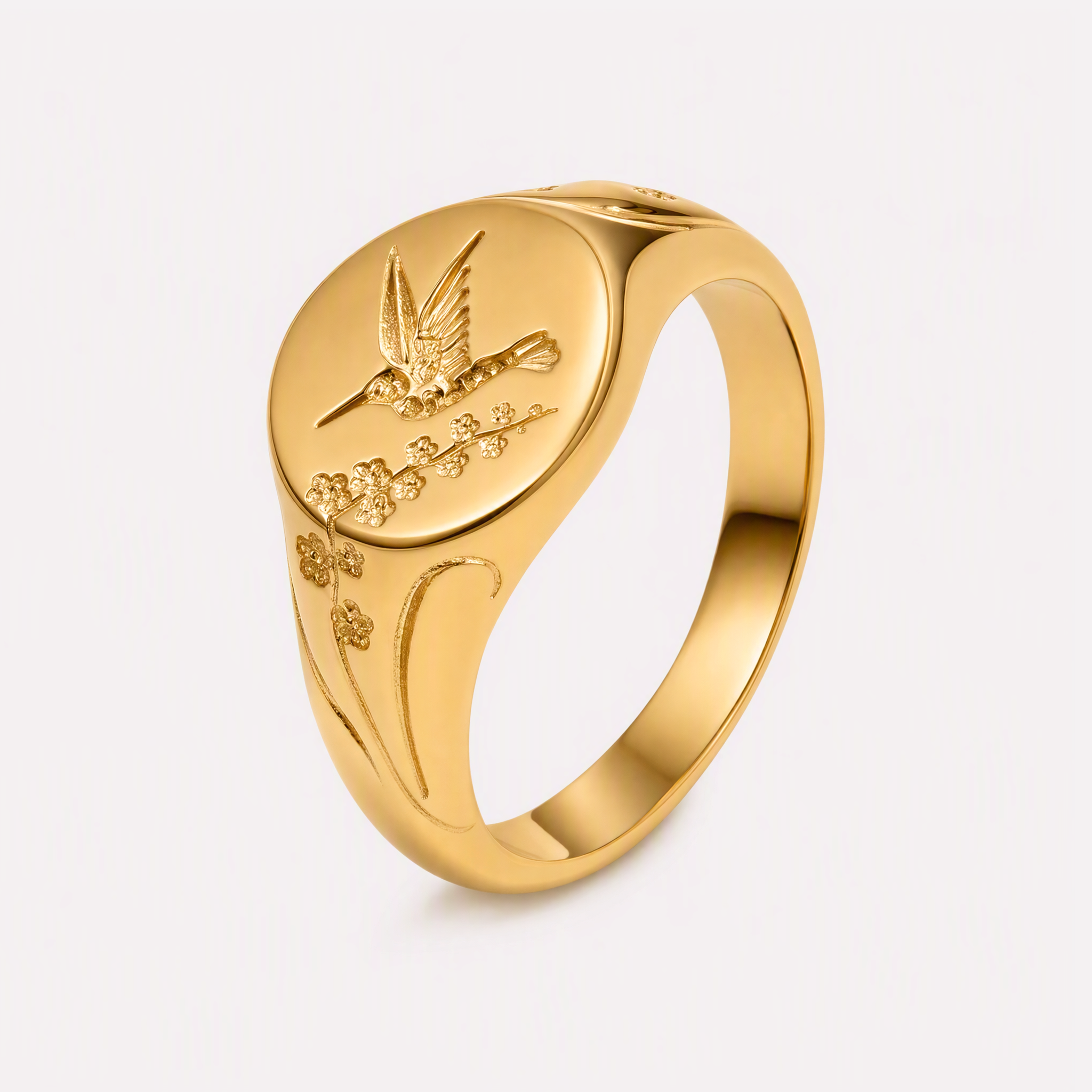 Lucia Hummingbird Signet Ring