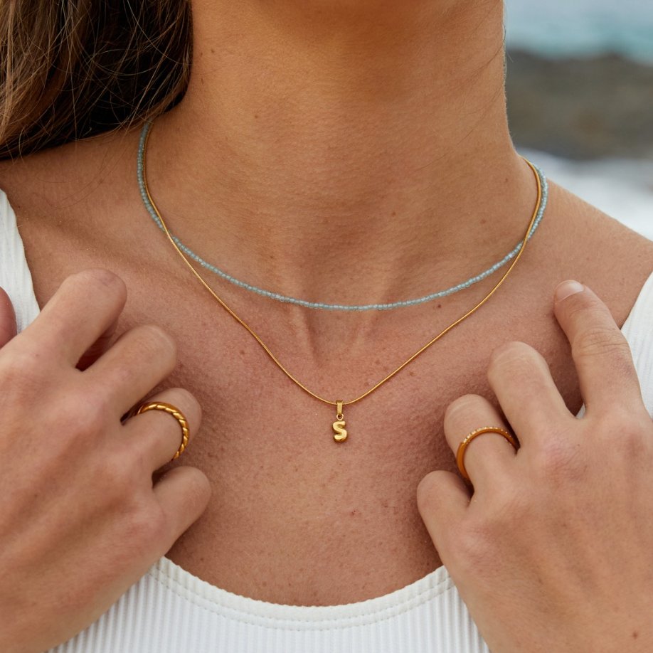 Bettina Bubble Initial Necklace