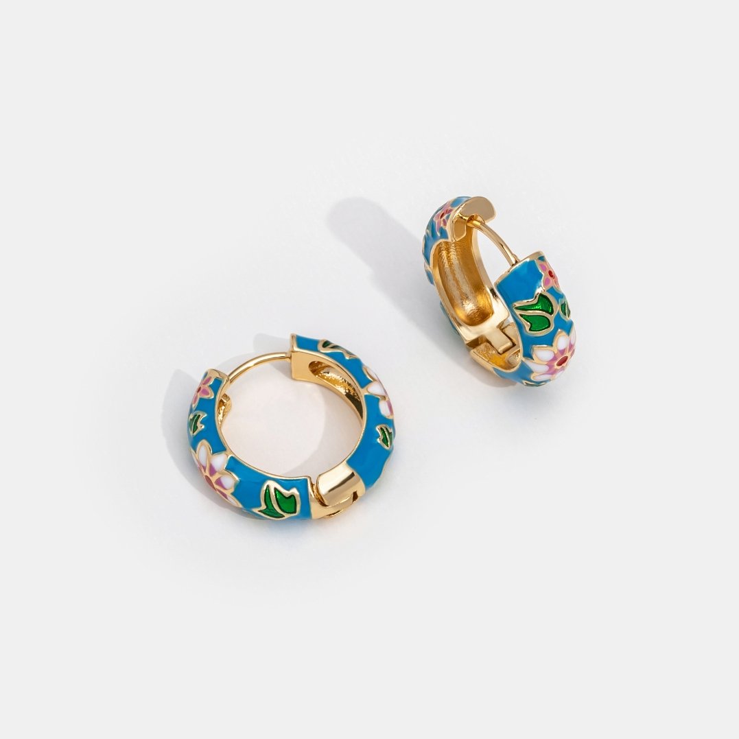 Floriana Flower Hoops