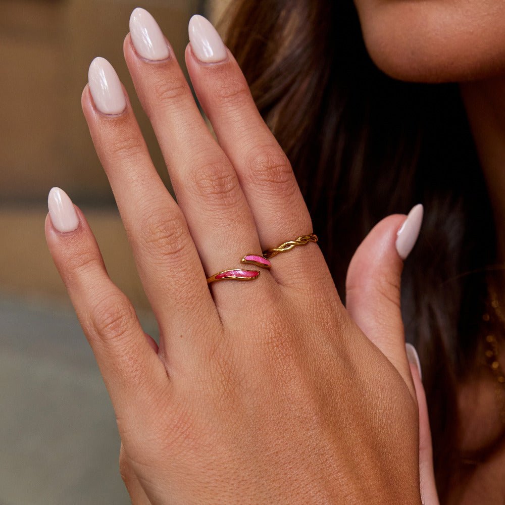 Colomba Enamel Wrap Ring