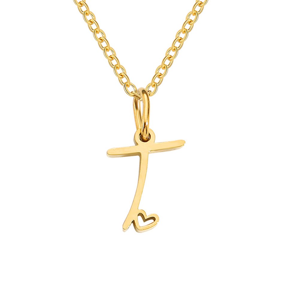 Carina Heart Initial Necklace