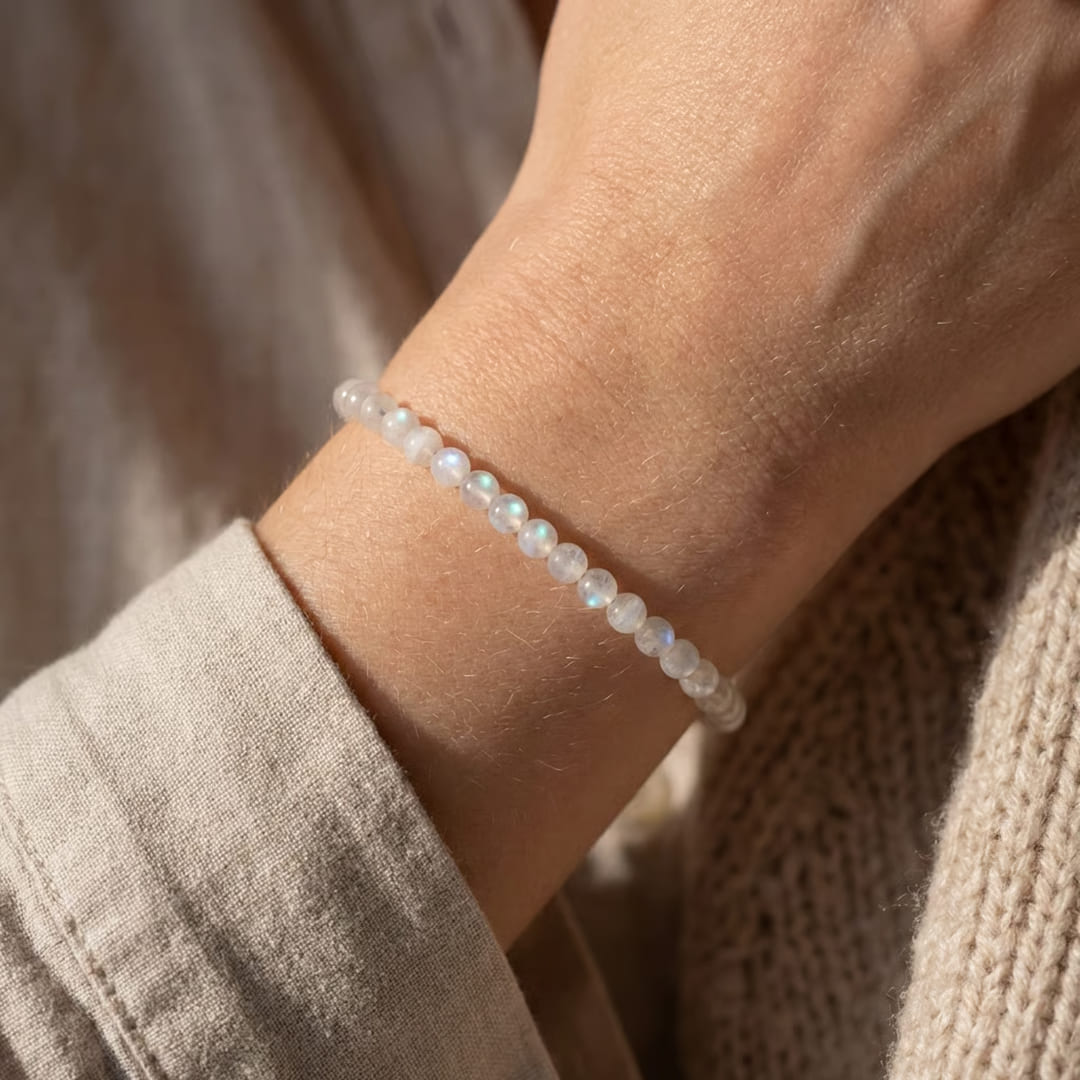 Fine 4 mm Stone Bead Bracelet