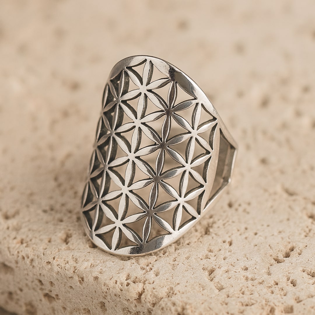 "Flower of Life" Adjustable Ring