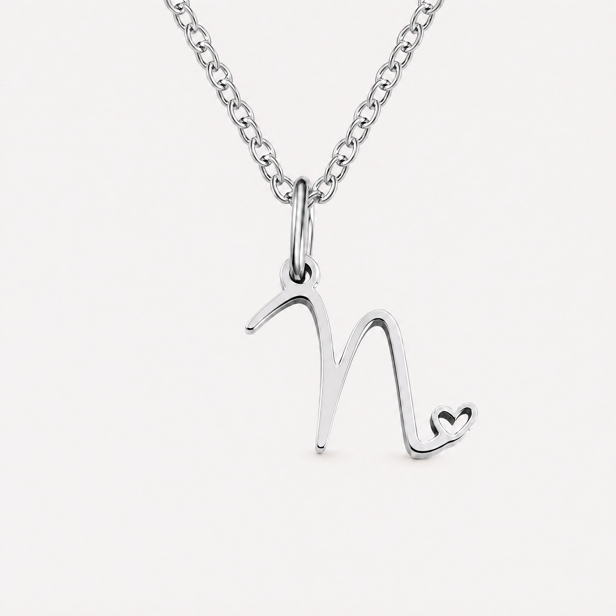 Carina Heart Initial Necklace