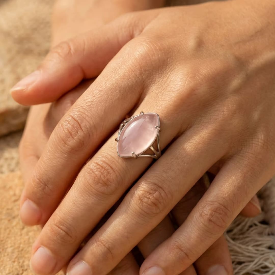 "Vision" Adjustable Ring in Natural Stone