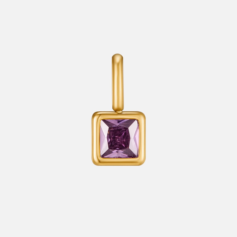 Benedetta Square Birthstone Necklace