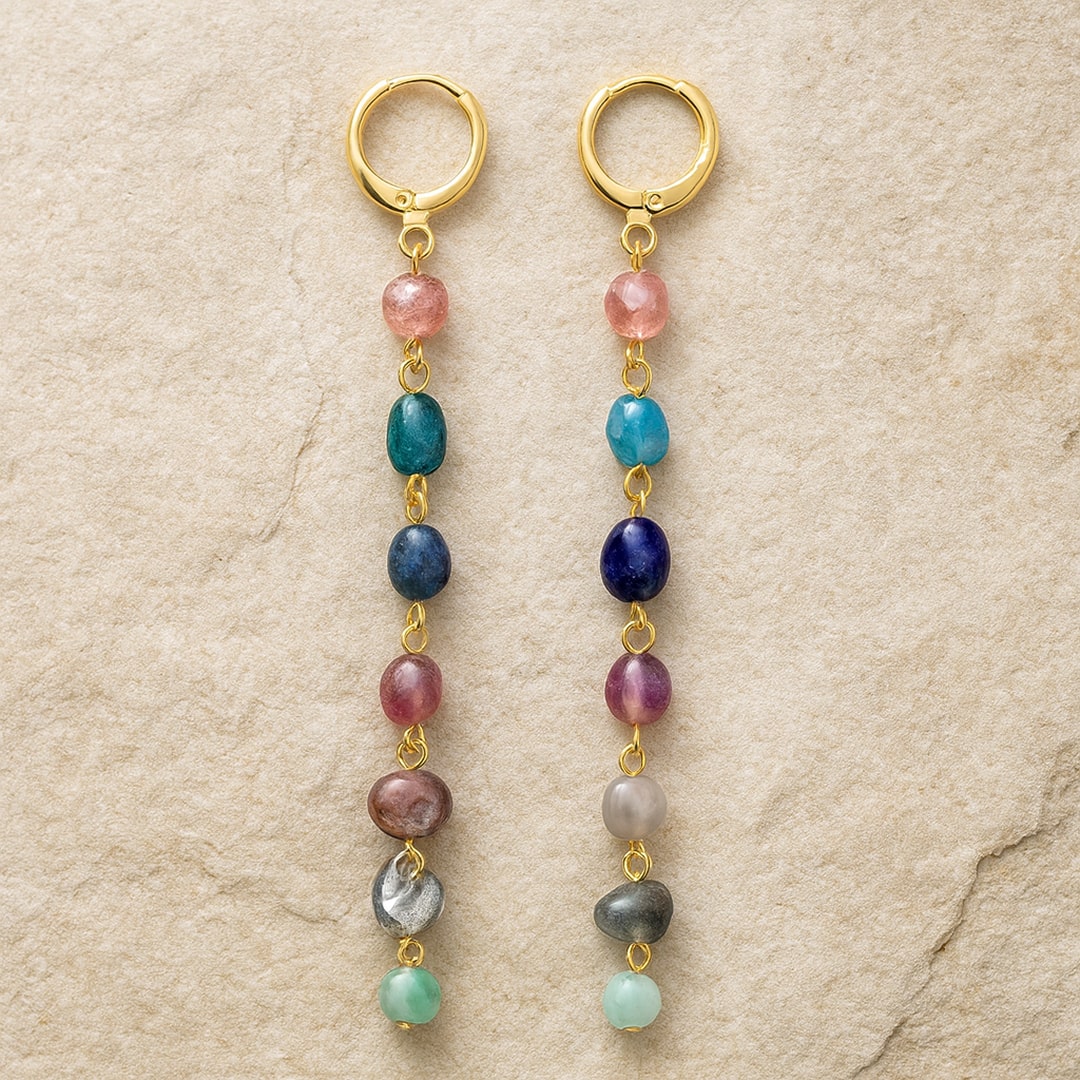 "Cascade of the Seven Colors" Earrings