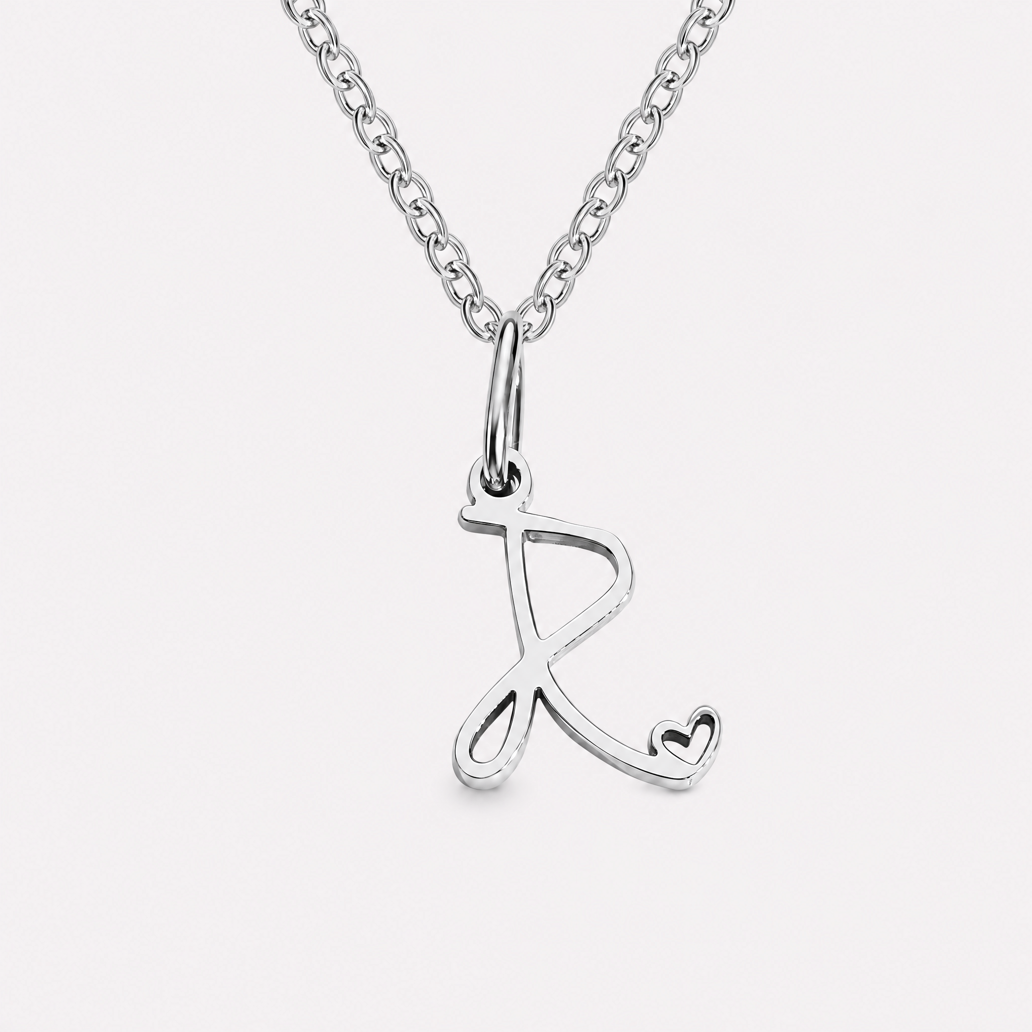 Carina Heart Initial Necklace