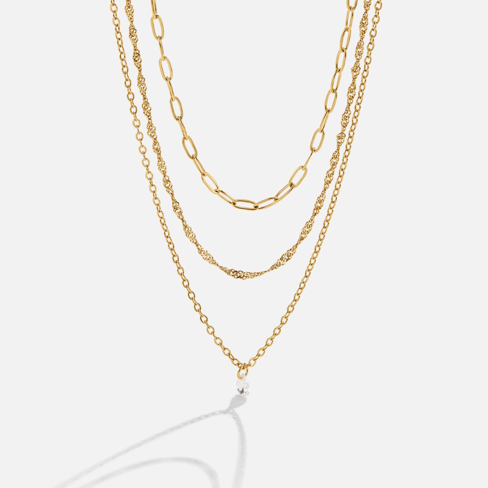Romana Triple Chain Necklace