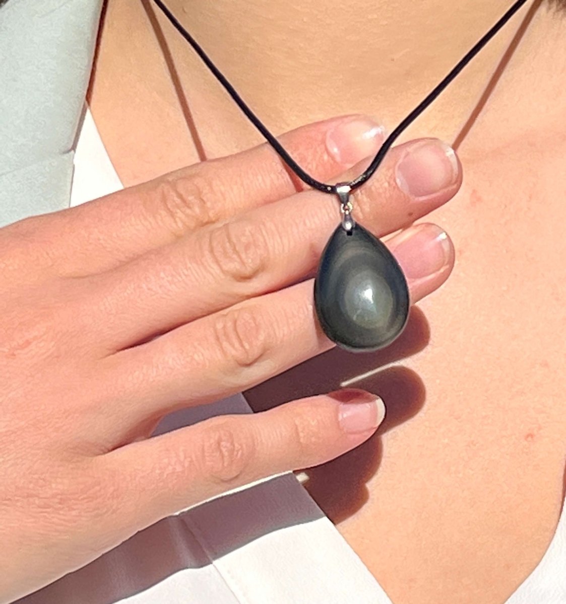 Drop Pendant in Celestial Eye Obsidian