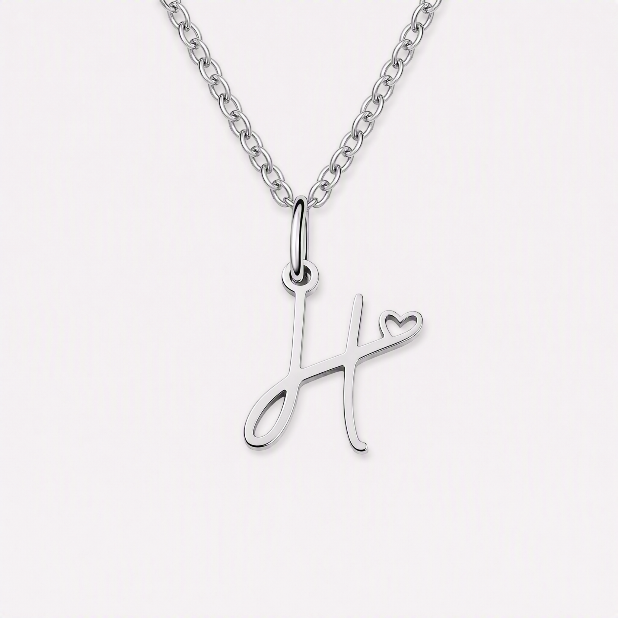 Carina Heart Initial Necklace