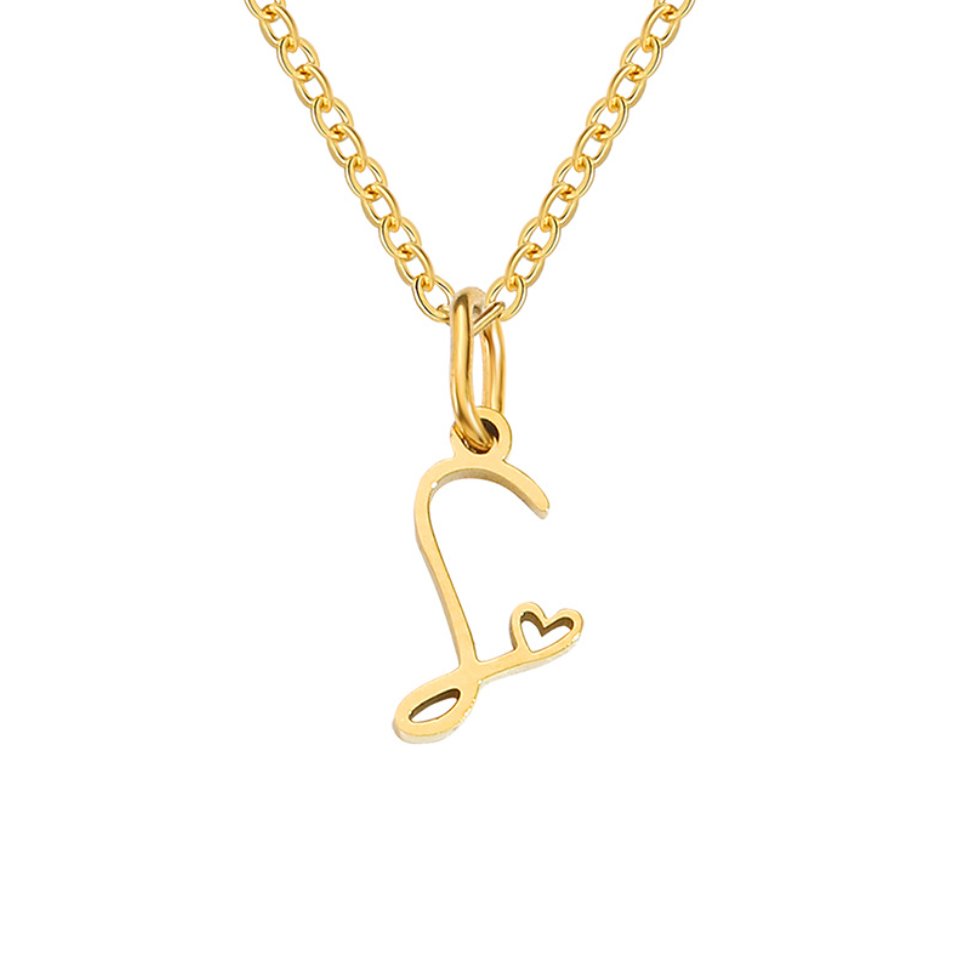 Carina Heart Initial Necklace