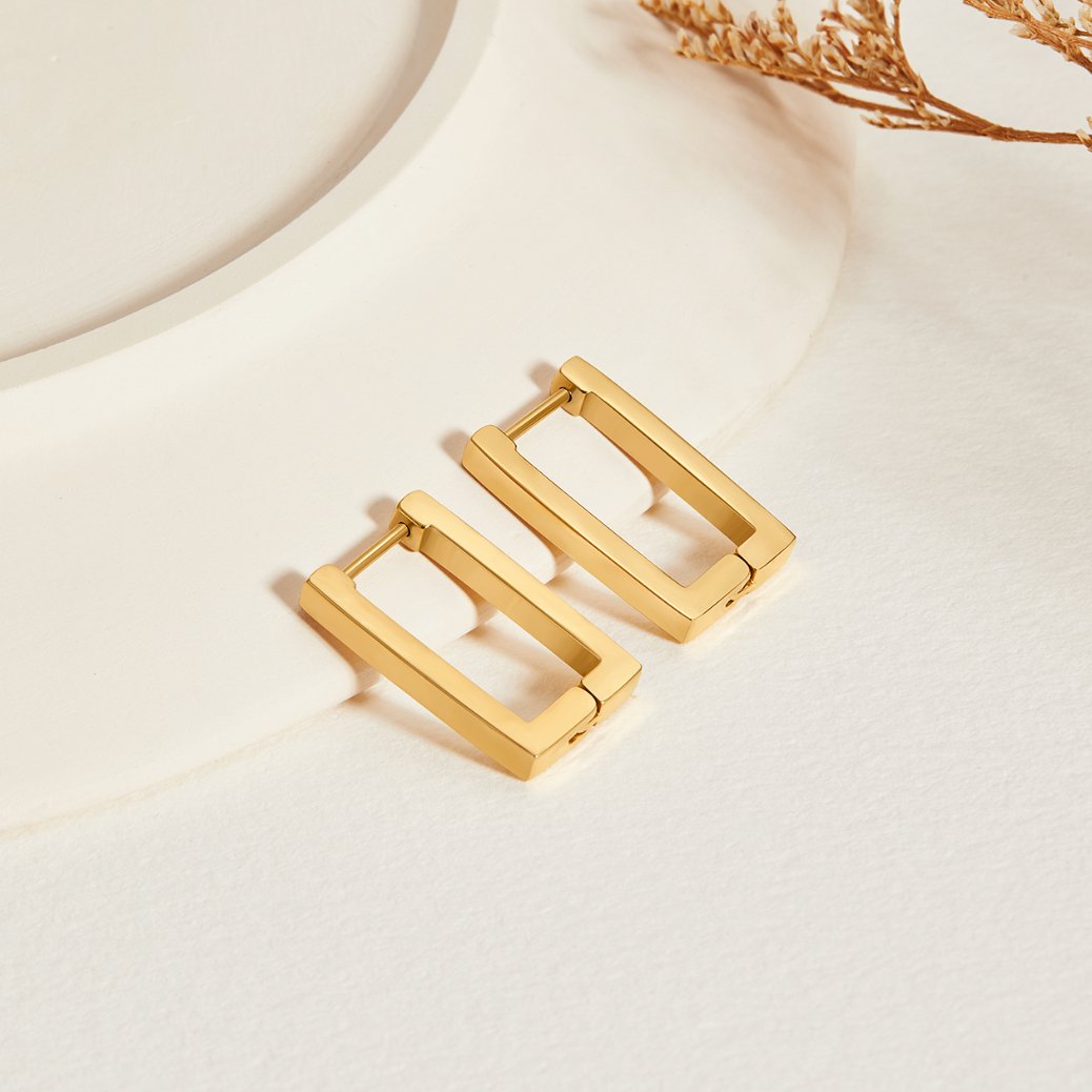 Tecla Rectangle Hoops