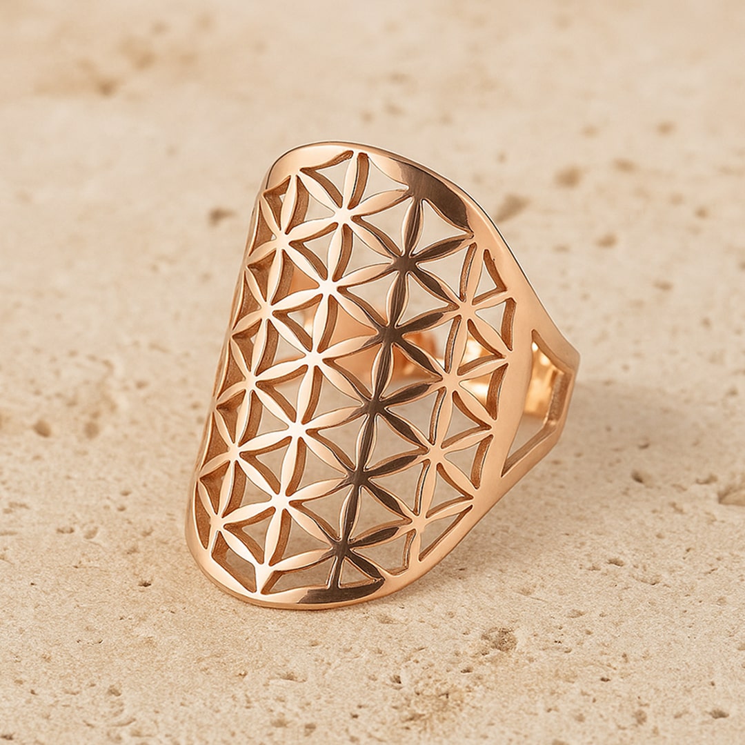 "Flower of Life" Adjustable Ring