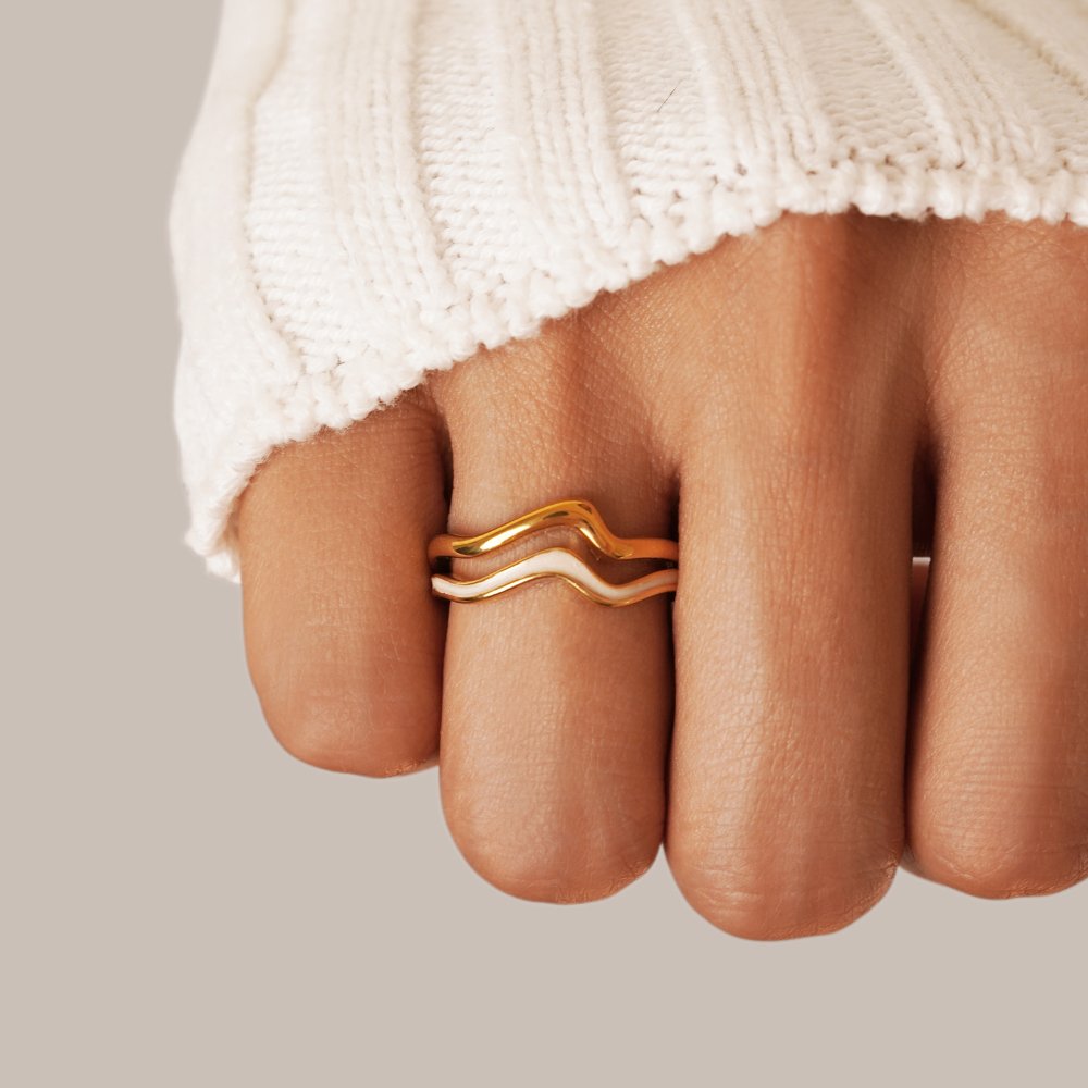 Delfina Double Wave Ring