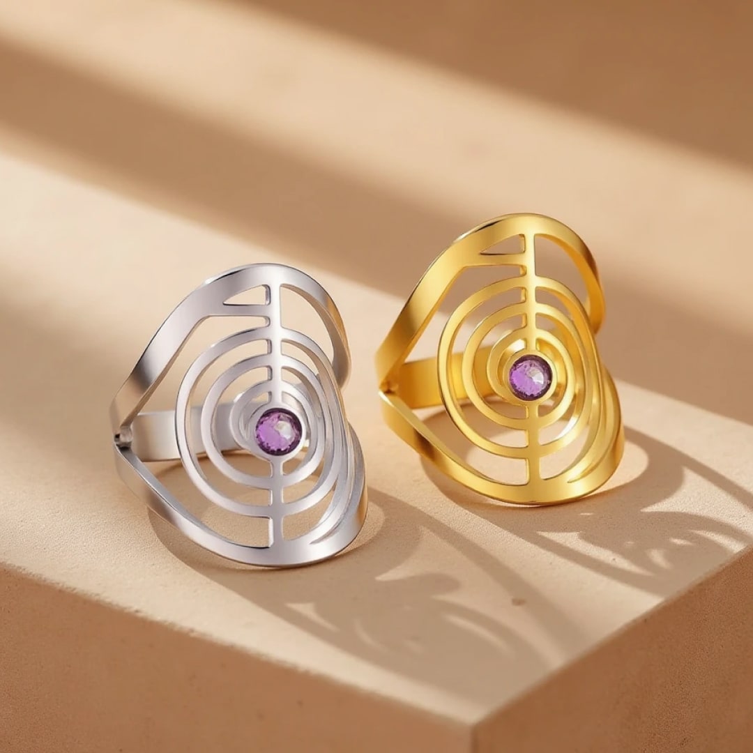 "Energy Spiral" Adjustable Ring
