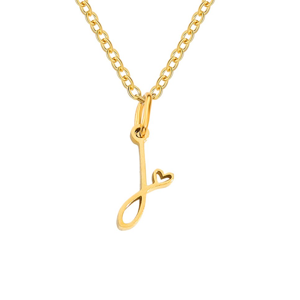 Carina Heart Initial Necklace